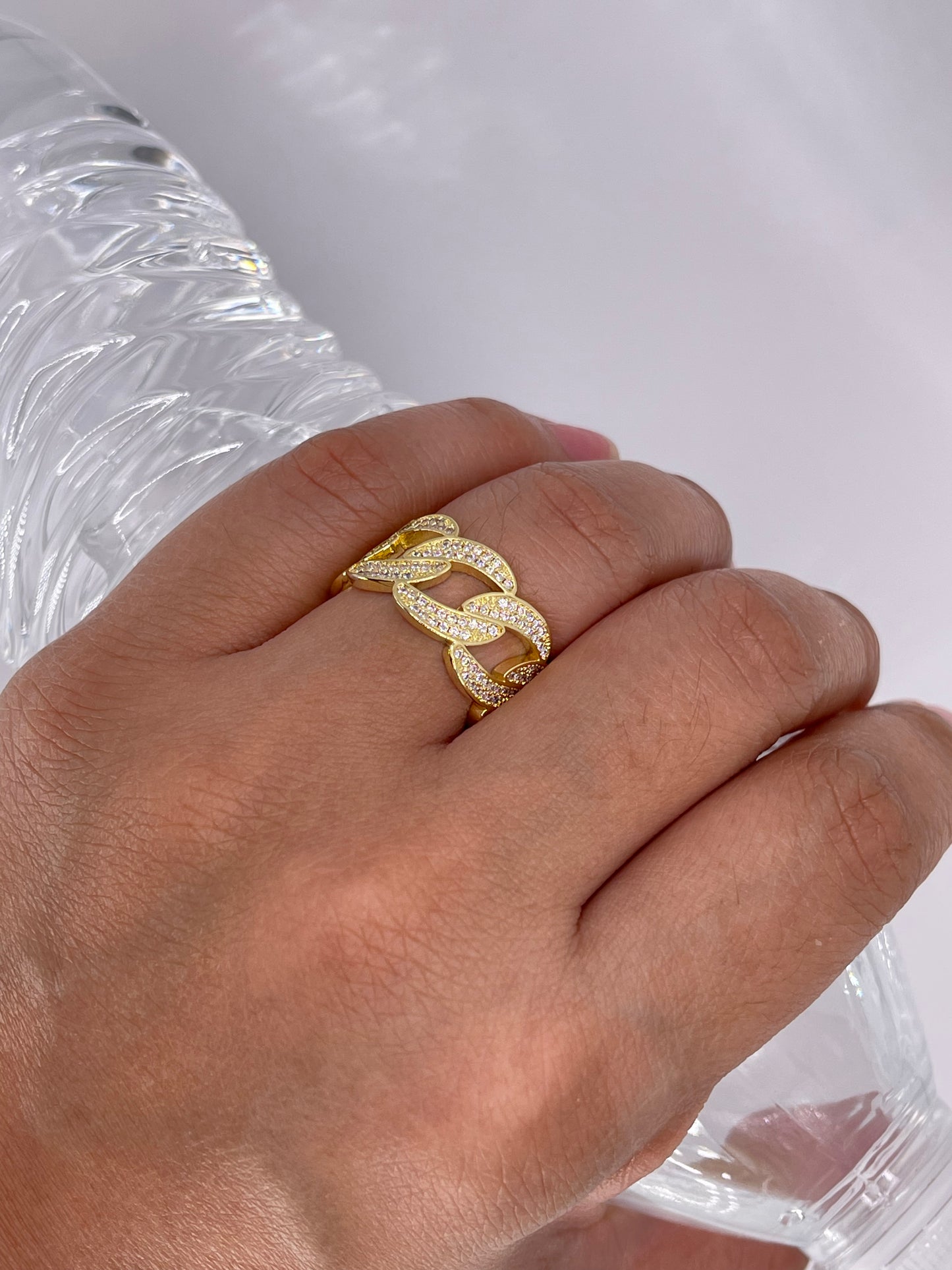 Cuban CZ Ring