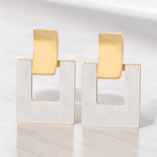 Marble Gold Earrings