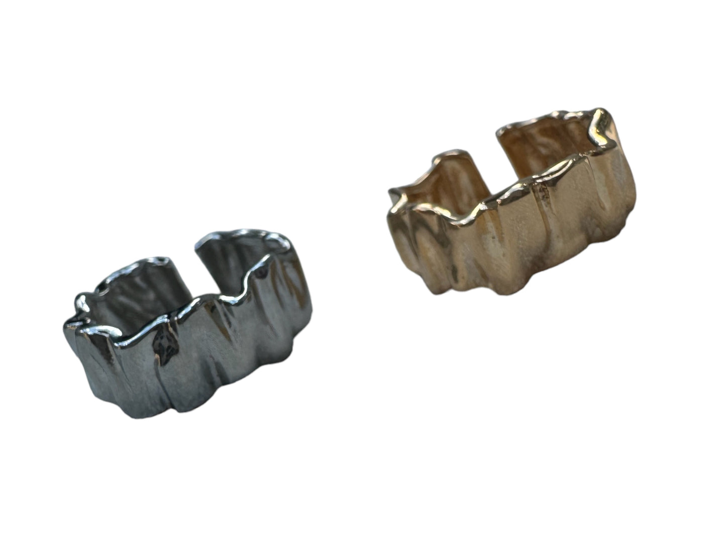 Wide Crinkled Ring