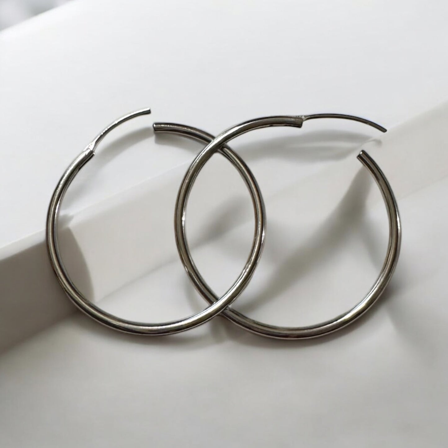 Silver Classic Hoops